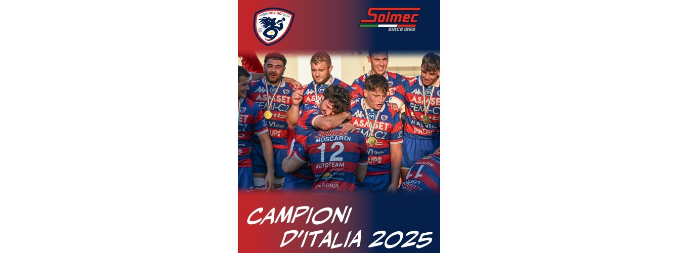 SOLMEC celebra il 15° scudetto della Rugby Rovigo